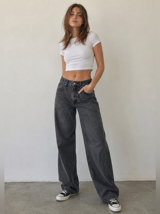 American Eagle Outfitters Denim - American Eagle High Waisted Stovepipe Jeans Washed Black Size 6 Regular